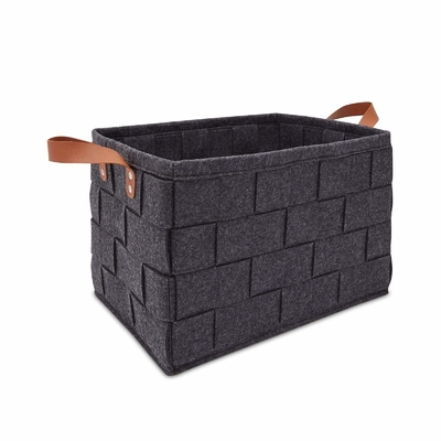 Reichweite bescheinigt Grey Felt Basket Pu Handle, das für Hauptorganisation gesponnen wird
