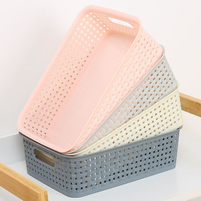 Stoßfester stützbarer gesponnener Plastikspeicherkorb für Badezimmer-Küche