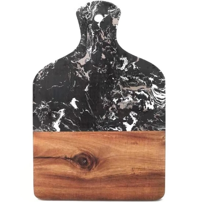 Küchen-Akazien-Holz-Tray Marble Wood Splicing-Schneidebrett mit Griff
