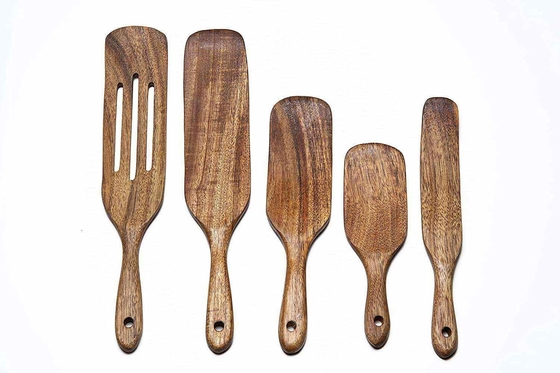 Holz Bambus Sprünge Küchengeräte Geschirr Set von 5 Stück