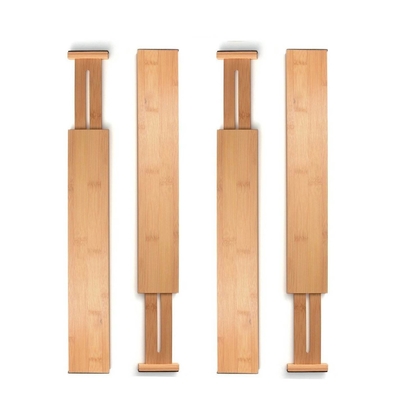 Wasserdichte Bambus-Schublade-Teiler aus 6 Stücken für Küchenutensilien