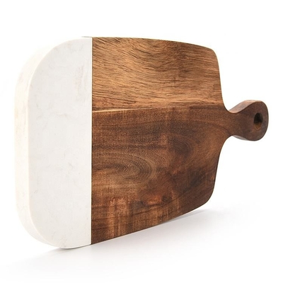 Natürlicher Live Edge Slate Cheese Board-Marmor und hölzerne Paddel-Küche