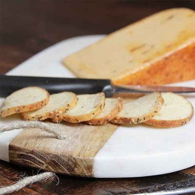 Natürlicher Live Edge Slate Cheese Board-Marmor und hölzerne Paddel-Küche