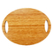 Ovaler Bambusmassivholz Tray Leichtgewicht für Lebensmittel