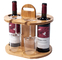 11.8x9.8x11.8 Zoll Holz Weinregal Weinspeicher Set hält 2 Flaschen und 4 Gläser