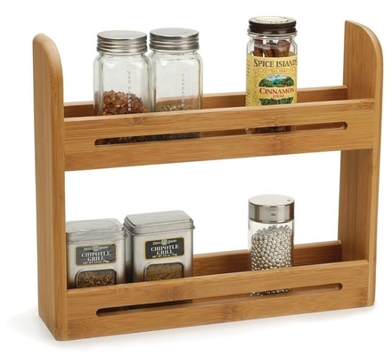 Küchenkrüge Bambus Gewürzregal Holder Holzregal Zähler Ober 39.67x12.2x38.1 Cm