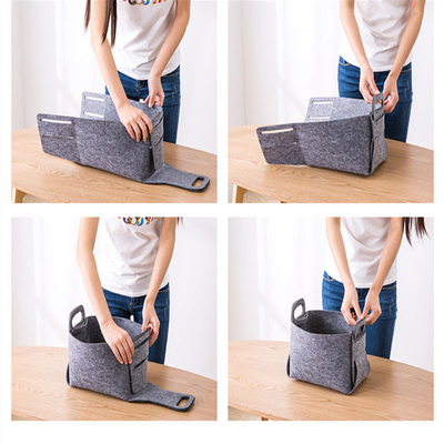 Rechteckige 100% Polyester Felt Kleidung Aufbewahrung Behälter Opp Tasche Verpackt Anpassbares Paket