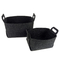 Dunkler Grey Reusable Felt Storage Basket-Falten-Behälter 14*12*10inch