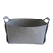 Dunkler Grey Reusable Felt Storage Basket-Falten-Behälter 14*12*10inch